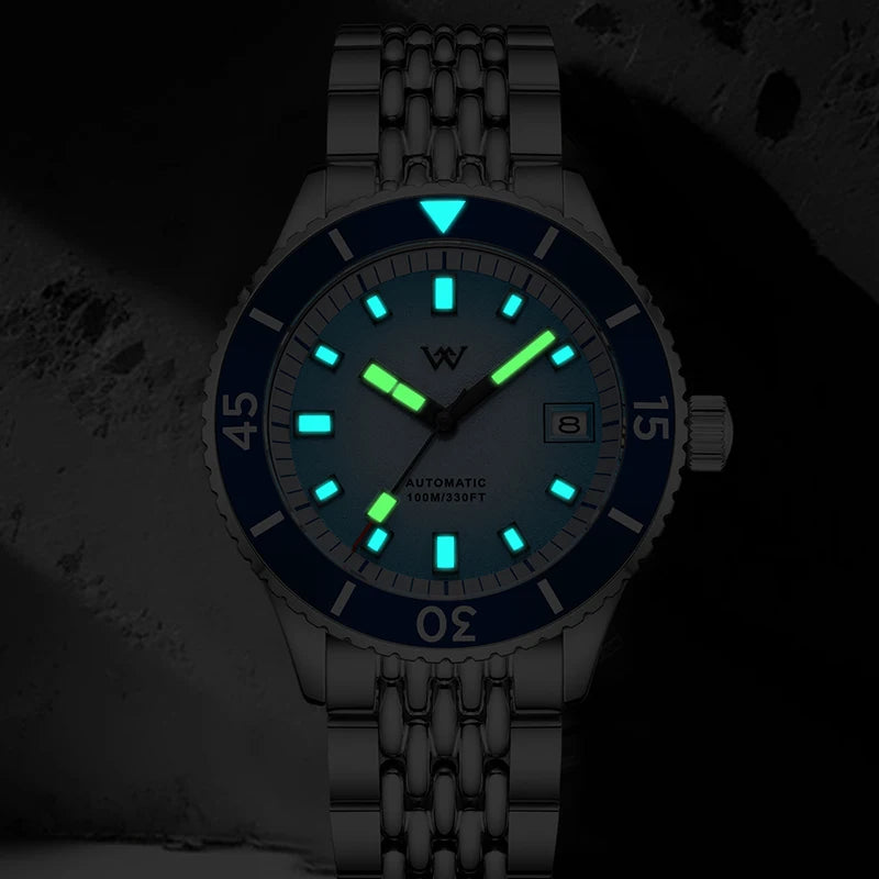 Automatic Mechanical Dive Watch with Date Window