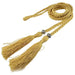 Women Braided Tassel Belt Knot Decorated Waist Rope - Gold