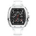 Square Case Chronograph Wristwatch Water Resistant - White