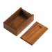 Sliding Top Jewelry Storage Box For Necklace Ring - Walnut Wood