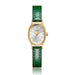 Oval Case Ladies Watch with Leather Strap Fine - Green