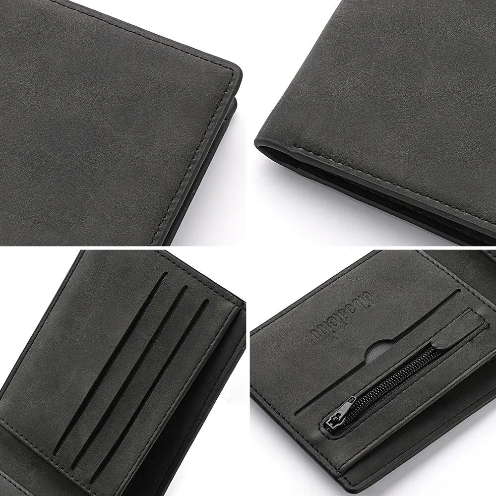 Short Wallet with Zipper Closure and Card Holder