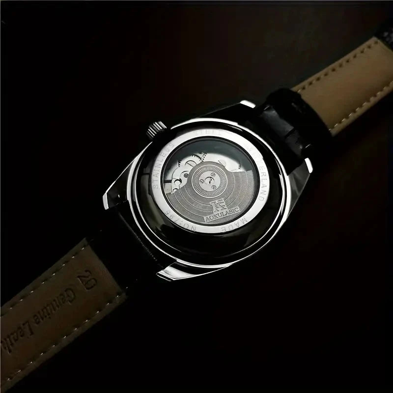Watch Moonphase Skeleton Automatic Timepiece Open Heart - WO2MEN
