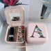 Jewellery Box with Travel Case and Alphabet Print - A