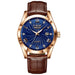 Quartz Movement Watch with Date Function Elegant Dial - Rose Gold Black
