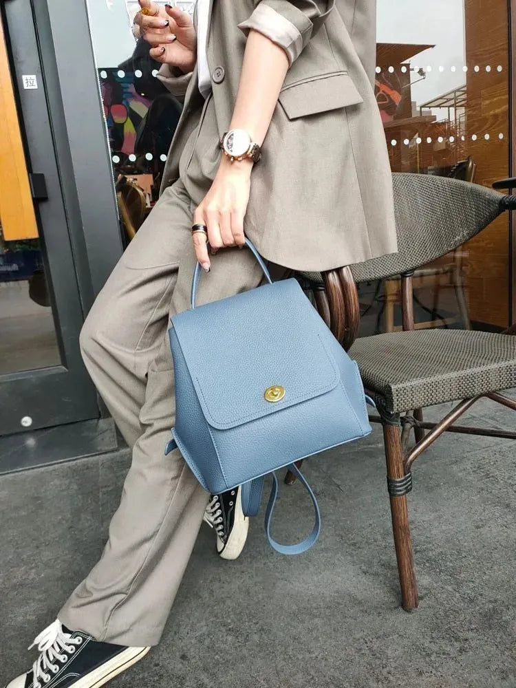 Backpack With Flap Lock For Everyday Refined Living - WO2MEN