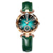 Women Quartz Watch Fashion Accessory Sparkling Dial - Blue Green