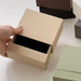 Book Shaped Jewelry Box On The Go Velvet Interior - Khaki