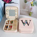 Jewellery Box with Travel Case and Alphabet Print - W