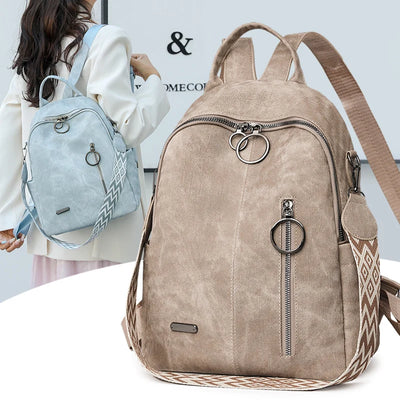 PU Leather Backpack for Women Large Capacity Everyday