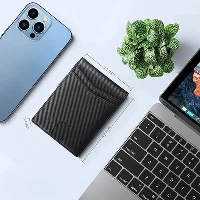 Wallet Carbon Pattern Slim Organizer Pro Crafted Daily - WO2MEN