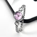 Women's Bracelet Watch with Heart Link Design - Silver Pink