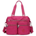 Top Handle Bag with Front Zip Pockets for Daily Use - Red
