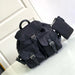 Waterproof Nylon Backpack for Women with Pockets - A Black