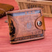 Wallet with One Hundred Dollars Pattern Snap Closure - Russet