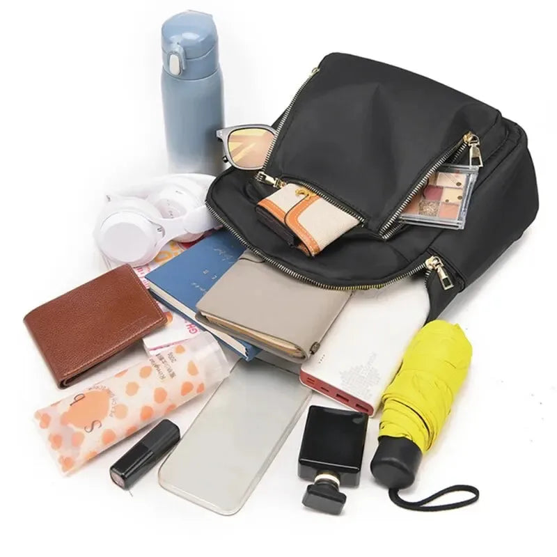 Backpack Harajuku Style Front Zippered Compartment