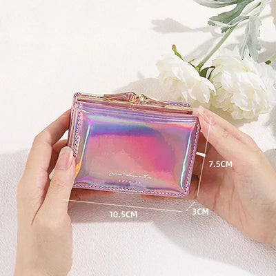Iridescent Hasp Wallet for Everyday Essentials Gift - WO2MEN