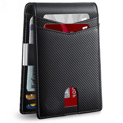 Carbon Fiber Slim Cardholder With RFID Shield Guard