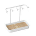 Jewellery Display Rack With Drawer And Wooden Base - White