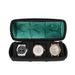 Watch Travel Case with Cushioned Slots And Form Fitting Pillow - Green 3 Slots