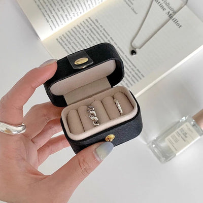Portable Jewelry Box Organizer for Rings and Earrings