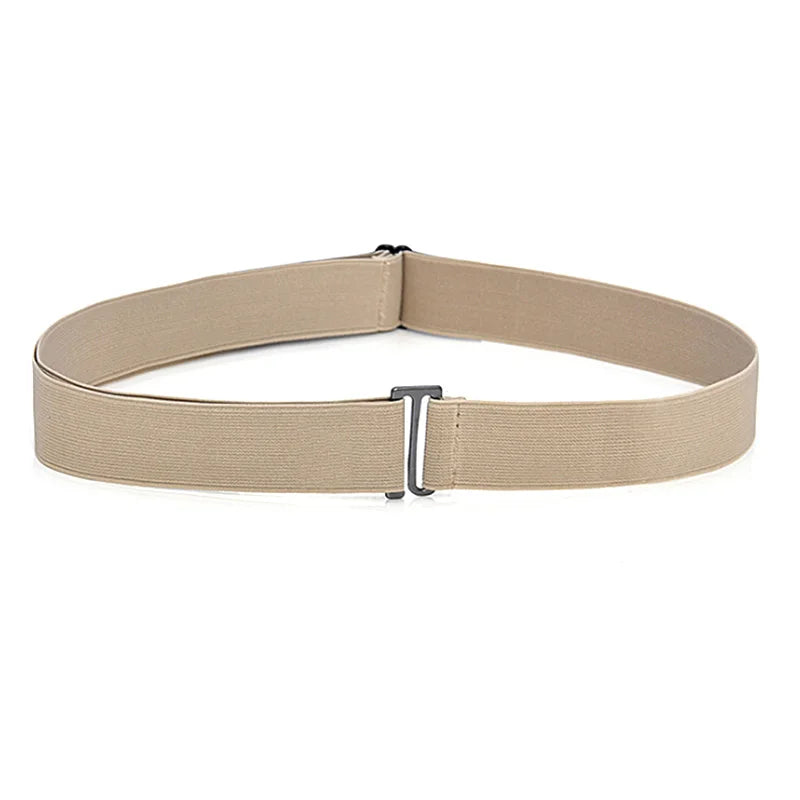 Waistband Women Invisible Belt Buckle Elastic Belt