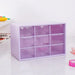 Nine Grid Drawer Organizer For Desk And Wall Mounting - Purple