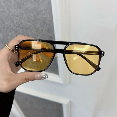 Casual Square Sunglasses for Women Men Mirrored