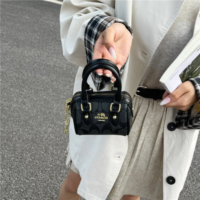 Mini Satchel With Letter Logo And Cherry Motif Refined