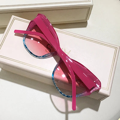 Cat Eye Sunglasses UV400 Mirror Lenses Classic