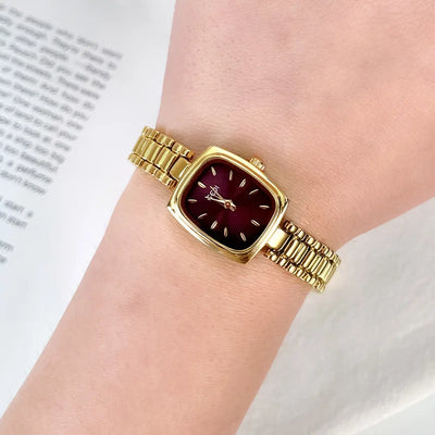 Retro TV Inspired Bracelet Watch Square Case Design