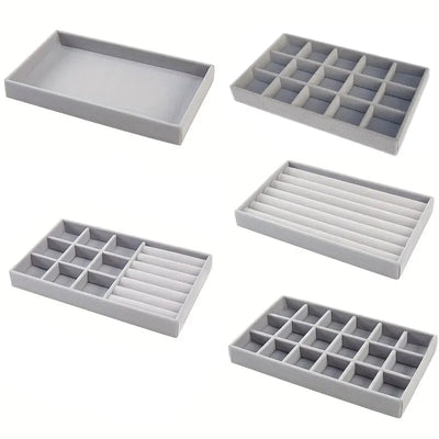 Jewelry Display Tray with Compartments for Rings