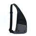 Chest Bag with Multiple Pockets and Adjustable Strap - Dark Grey