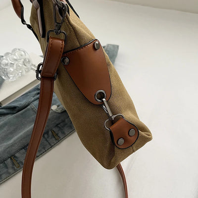 Paris Stamp Tote Bag with Convertible Carrying Strap