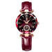 Women Quartz Watch Fashion Accessory Sparkling Dial - Purple Wine