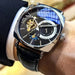 Timeless Hollow Dial Automatic Watch For Everyday Wear - Black