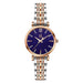 Watch Link Bracelet Timepiece With Crystal Markers Lux - Blue