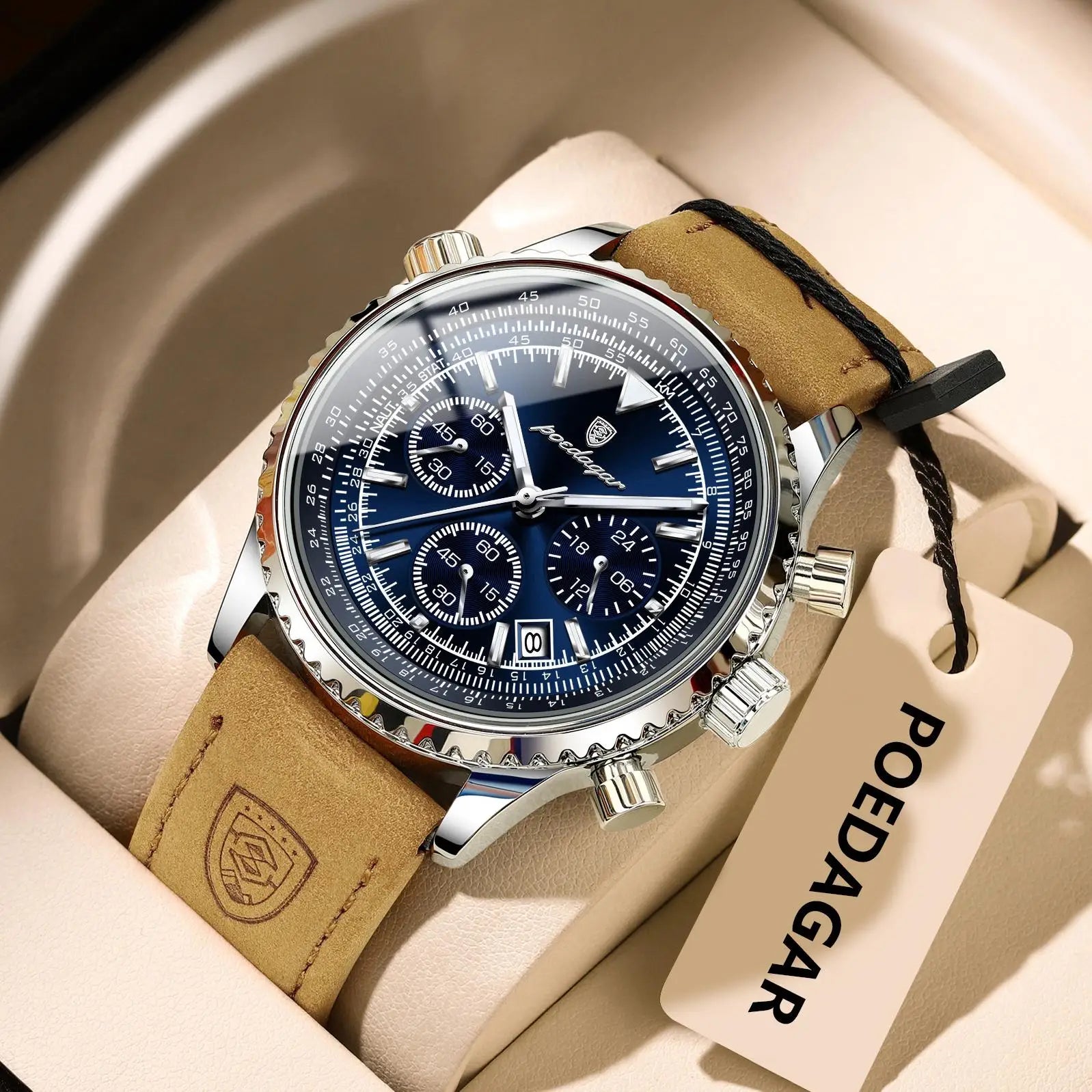 Wristwatch Chronograph Date Display Arabic Numerals