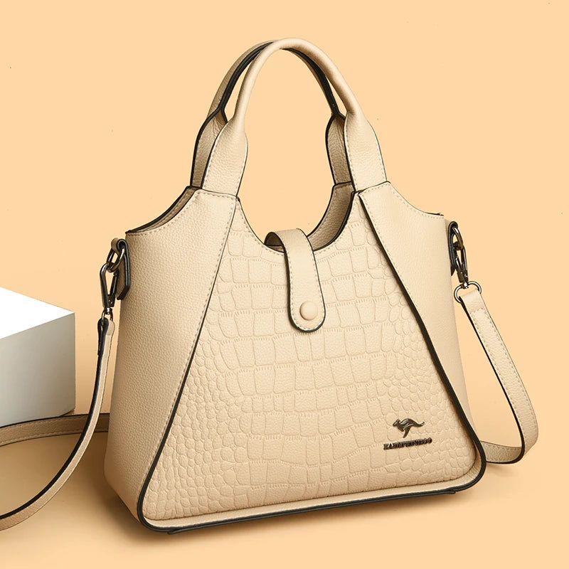 Structured Handbag with Top Handle and Removable Strap