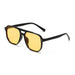 Square Frame Sunglasses UV400 Lenses for Adults - Yellow