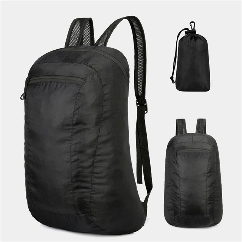 Packable Foldable Backpack Ultralight Travel Daypack - Black