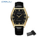 Tonneau Form Timepiece With Classic Band For Dailywear - Black Gold