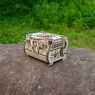 DIY 3D Treasure Box Wooden Puzzle Jewellery Box