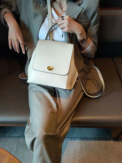 Backpack With Flap Lock For Everyday Refined Living - WO2MEN