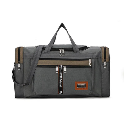Travel Duffle Bag Large Capacity with Shoulder Strap - Dark Grey