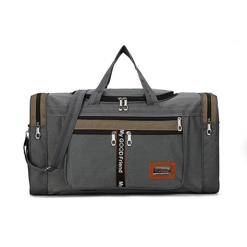 Travel Duffle Bag Large Capacity with Shoulder Strap - Dark Grey