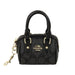 Mini Satchel With Letter Logo And Cherry Motif Refined - Black