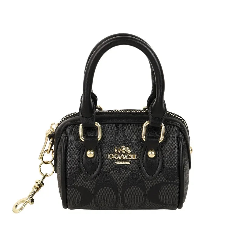Mini Satchel With Letter Logo And Cherry Motif Refined