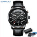 Chronograph Wristwatch With Multifunction Subdials - Black Silver