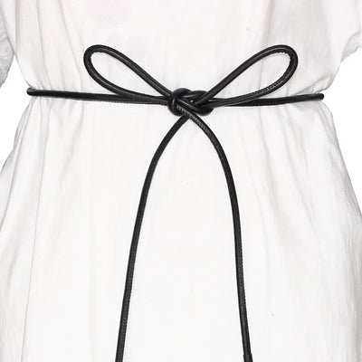 Bow Knot Belt with Round Cord Strap for Dress